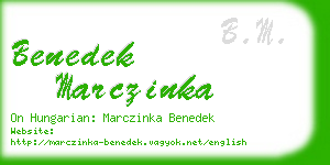 benedek marczinka business card